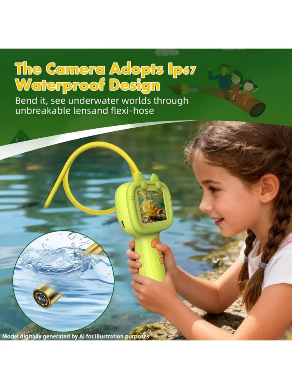 STEM Borescope Camera with Light | Educational Toy for Kids 3-10 | Outdoor